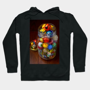 Old Jar Full Of Childhood Marbles Hoodie